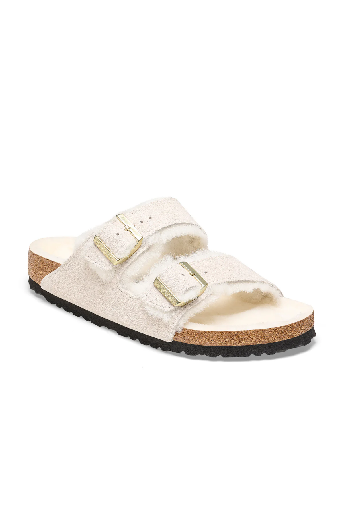 Arizona Shearling Antique White Suede Leather/shearling Narrow
