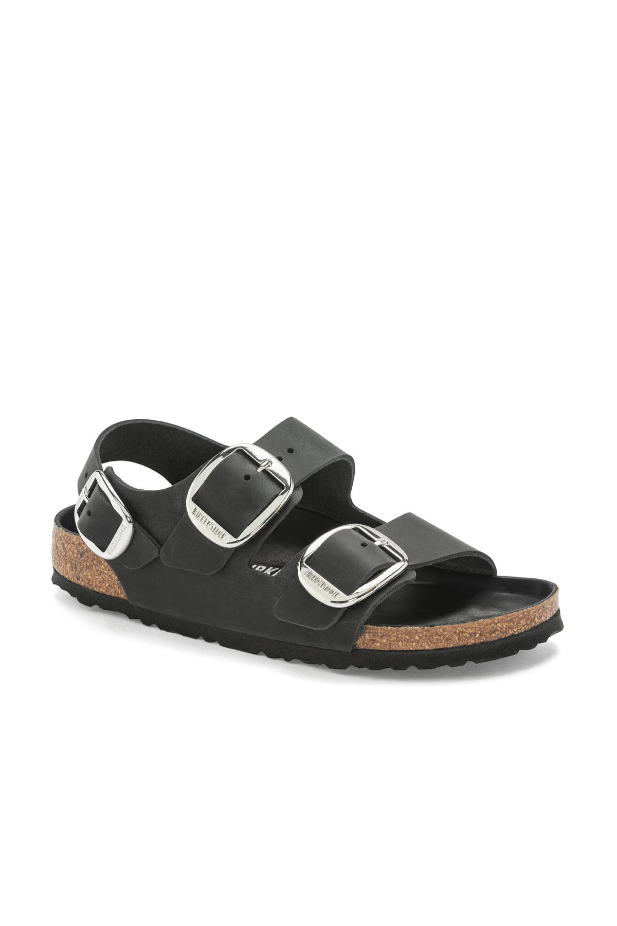 Milano Big Buckle Black Oiled Leather Regular