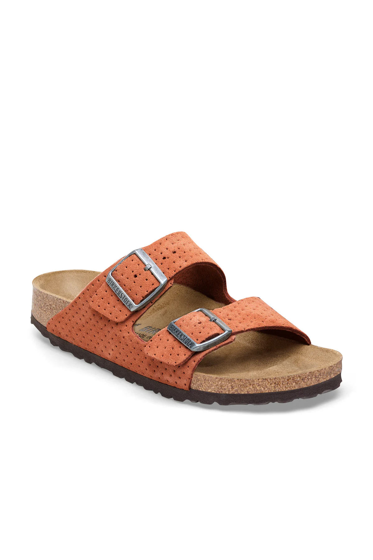 Arizona Burnt Orange Embossed Suede Leather Regular