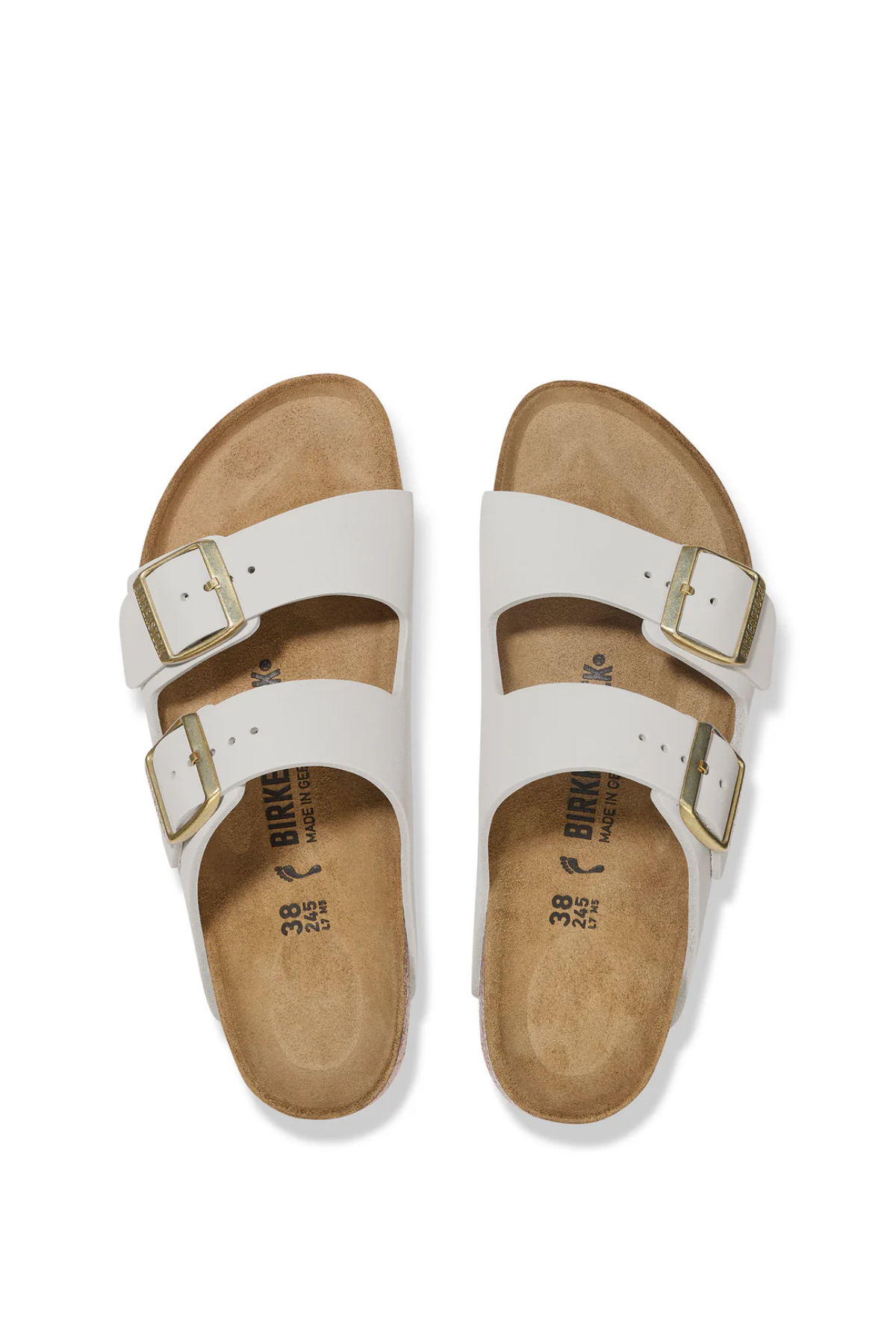 Arizona Antique White Nubuck Leather Narrow