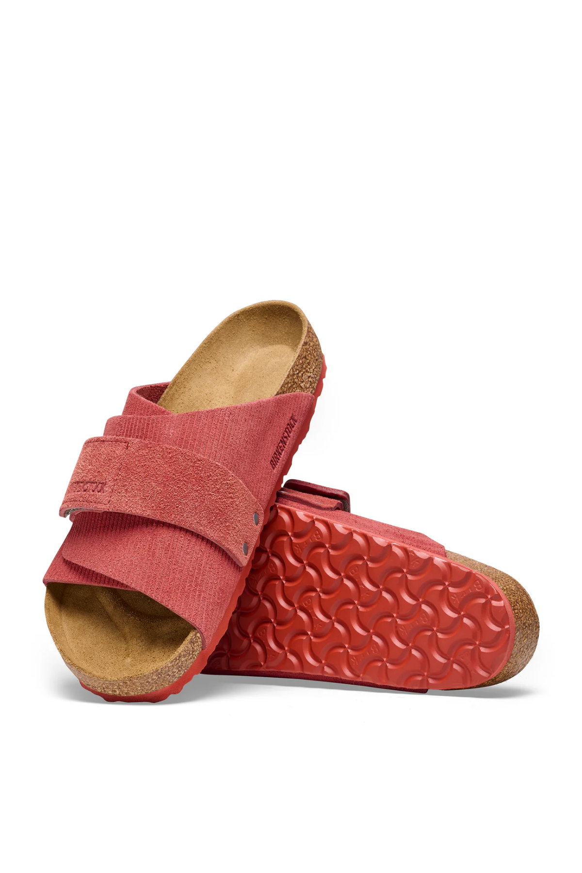 Kyoto Corduroy Sienna Red Embossed Suede Regular