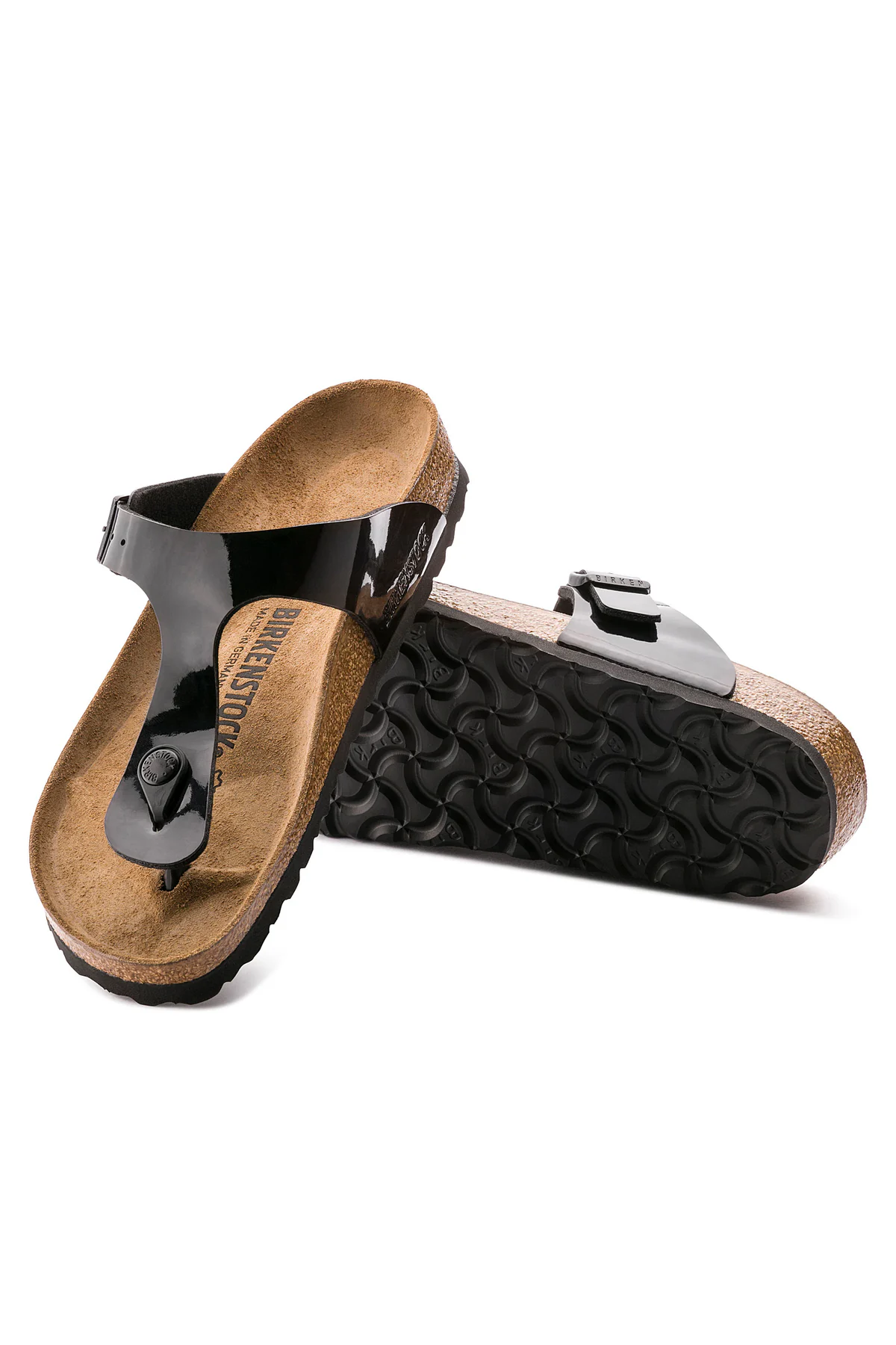 Gizeh Patent Black Birko-flor Regular