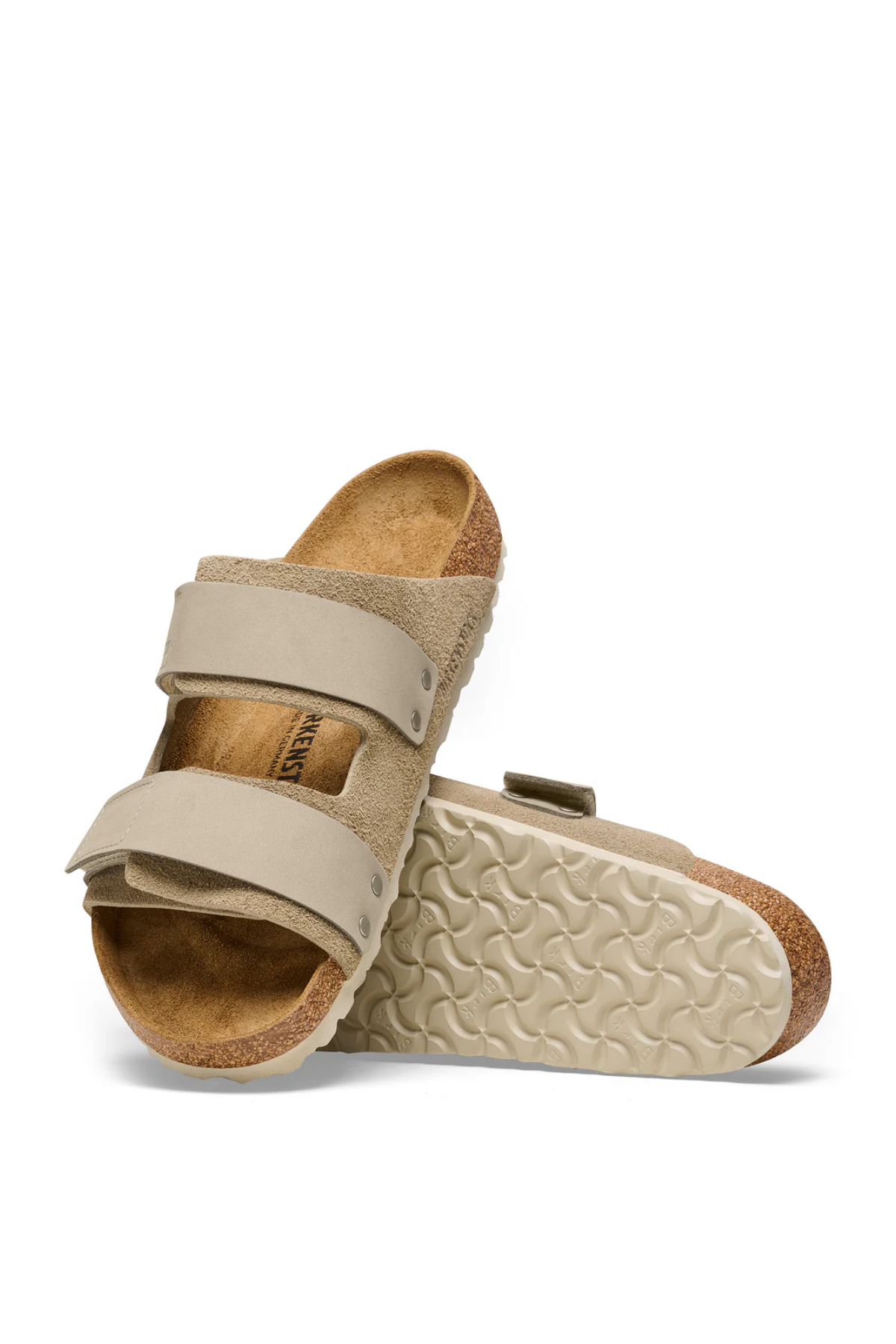 Uji Taupe Suede/nubuck Leather Narrow