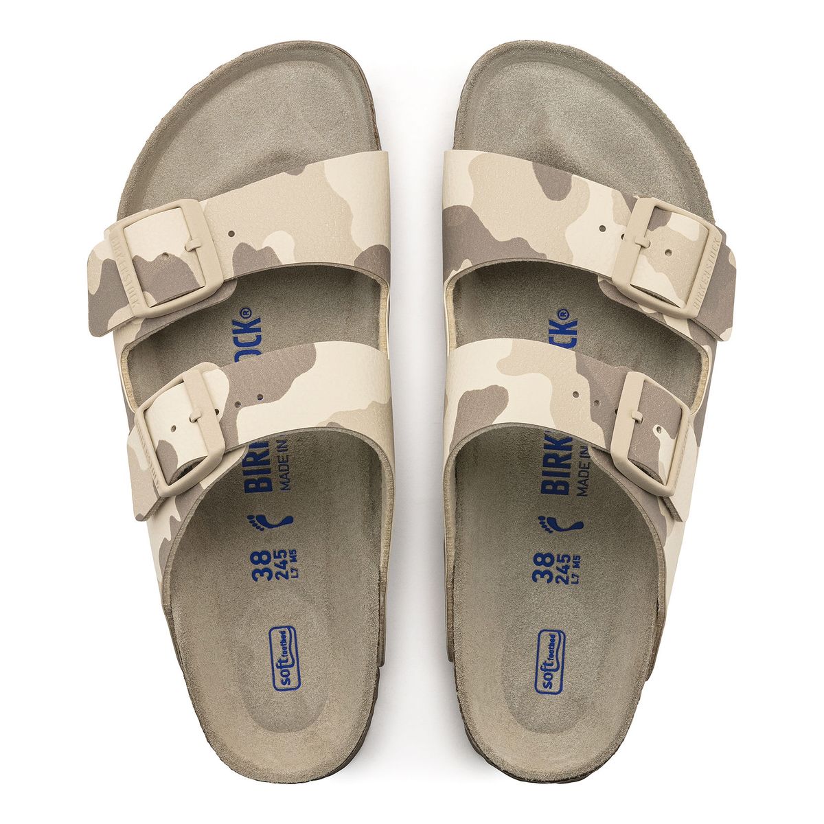 Arizona Soft Footbed Sandal Desert Soil Camo Gray/Taupe