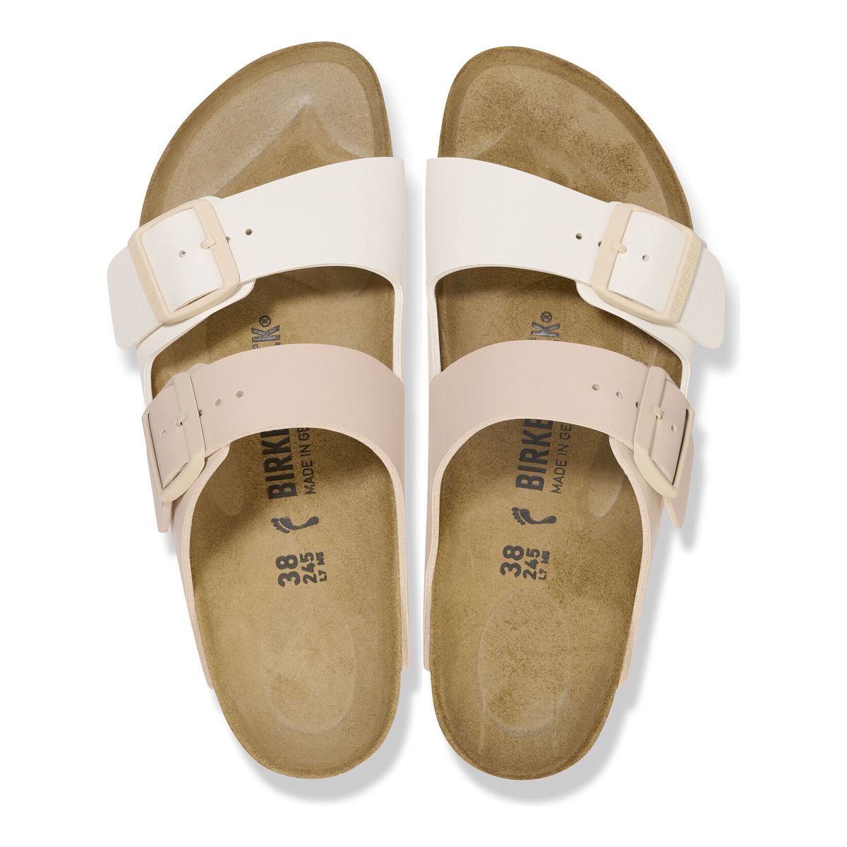 Birkenstock Arizona Split Birko-Flor — Eggshell / New Beige