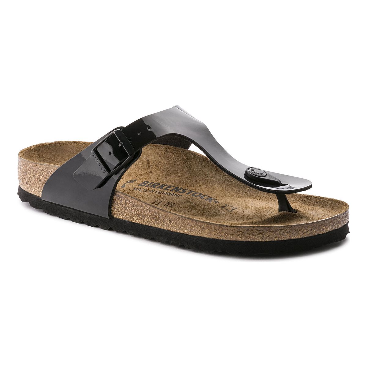 Birkenstock Gizeh Birko-Flor in Black Patent