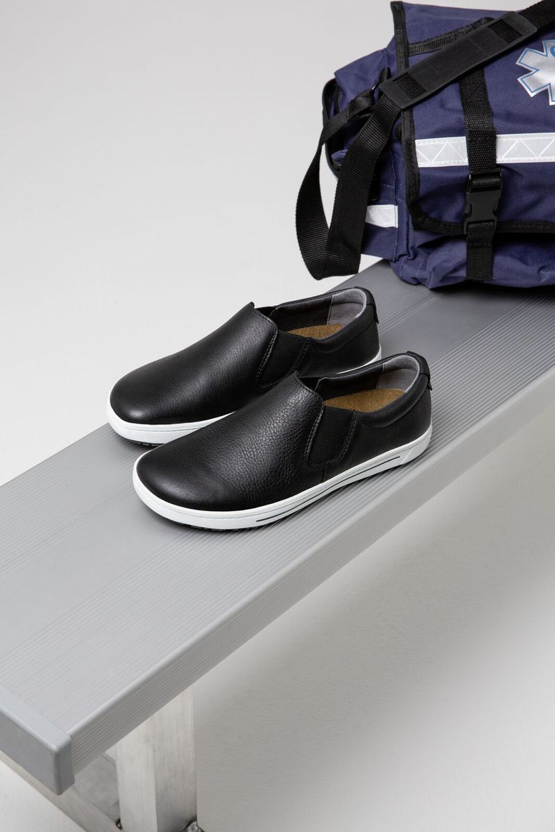 Birkenstock QO400 Slip on Unisex Work Sneaker in Black