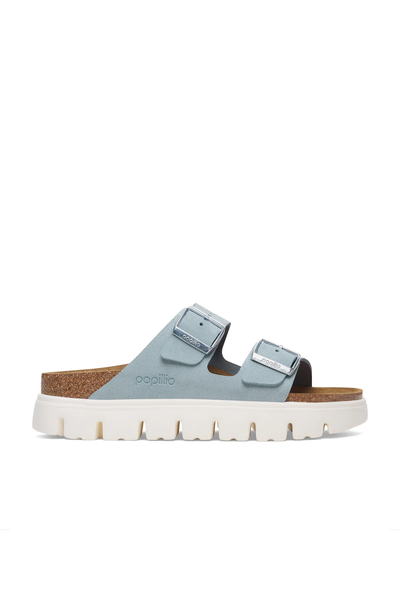 Birkenstock Arizona Chunky Baby Blue Suede Leather Narrow