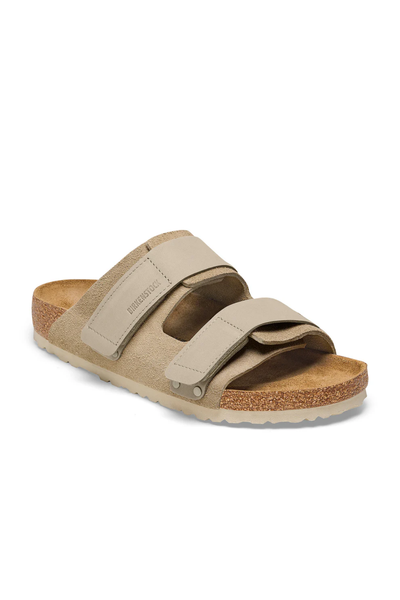 Uji Taupe Suede/nubuck Leather Narrow