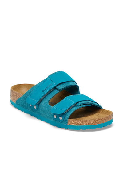 Uji Deep Turquoise Suede/nubuck Leather Narrow