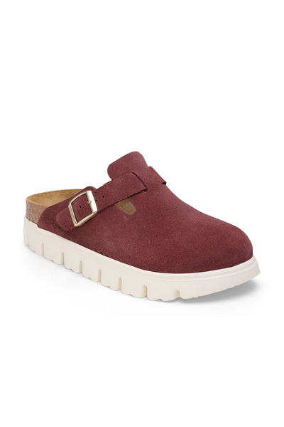 Boston Chunky Berry Crush Suede Leather Narrow