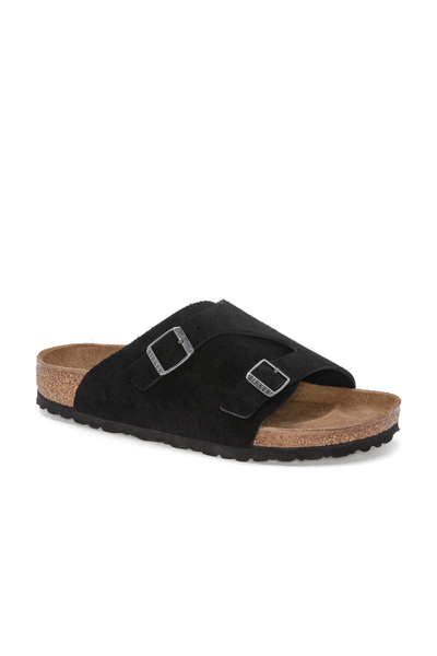 Zurich Black Suede Leather Narrow