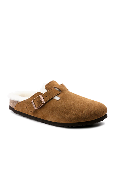 Boston Shearling Mink Suede Leather/Shearling Narrow