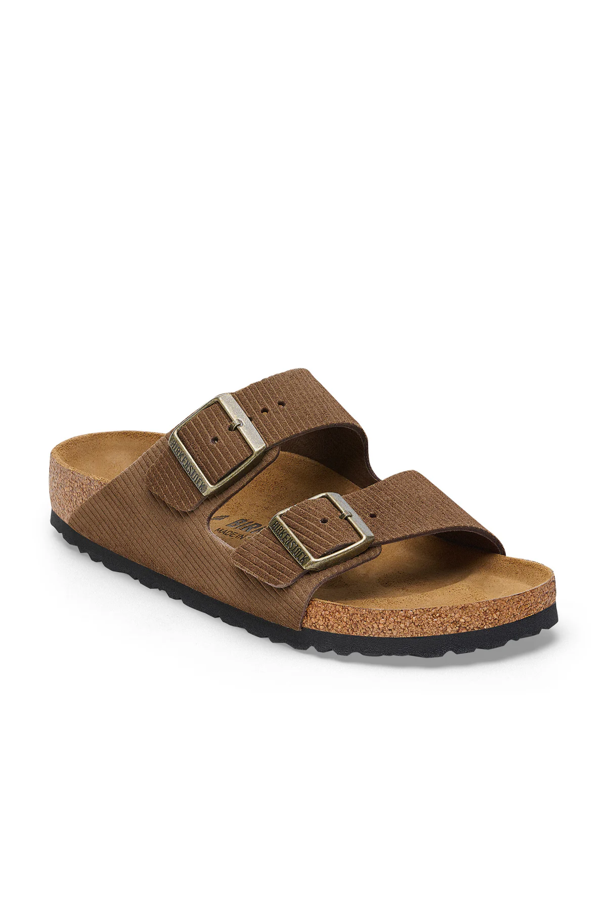 Arizona Corduroy Dark Tea Embossed Suede Leather Regular