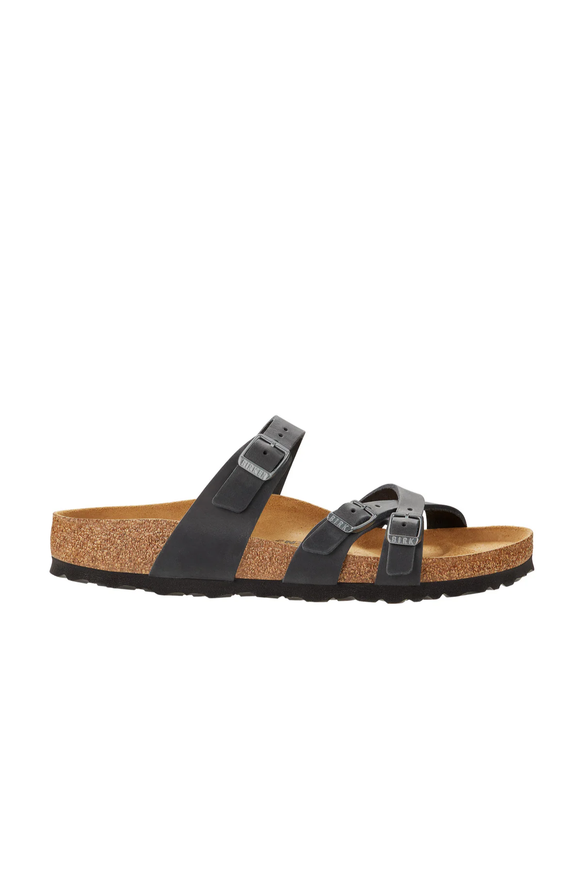 Franca Black Oiled Leather Narrow