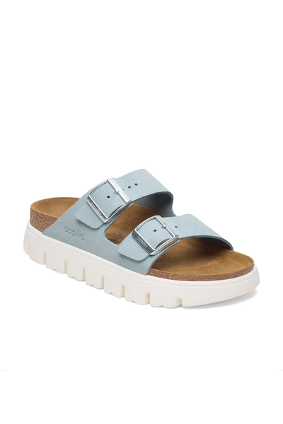 Birkenstock Arizona Chunky Baby Blue Suede Leather Narrow