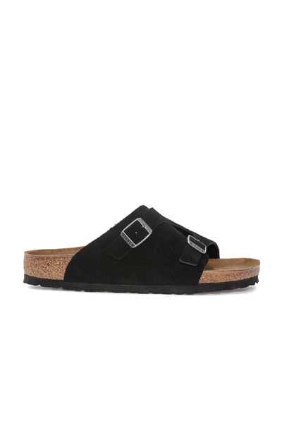 Zurich Black Suede Leather Narrow