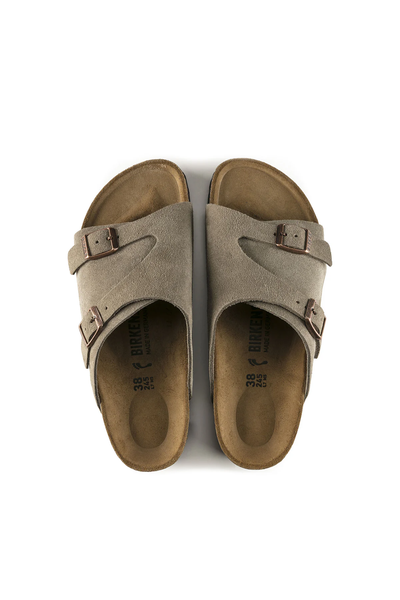 Zurich Taupe Suede Leather Narrow