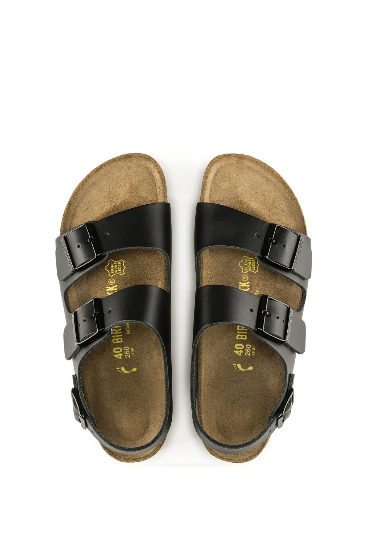Birkenstock Milano Black Smooth Leather Narrow