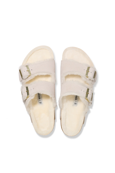 Arizona Shearling Antique White Suede Leather/shearling Regular