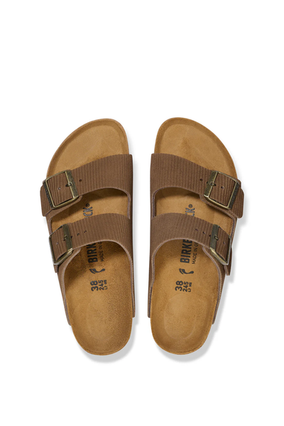 Arizona Corduroy Dark Tea Embossed Suede Leather Regular