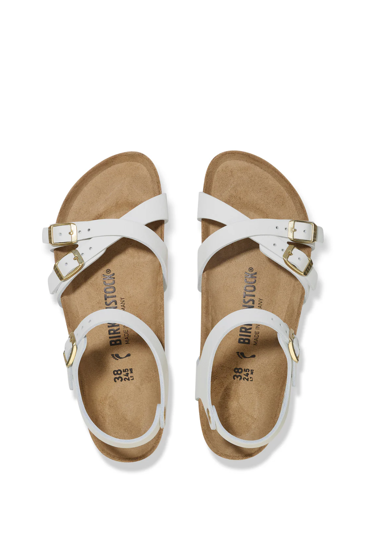 Kumba Antique White Nubuck Leather Narrow