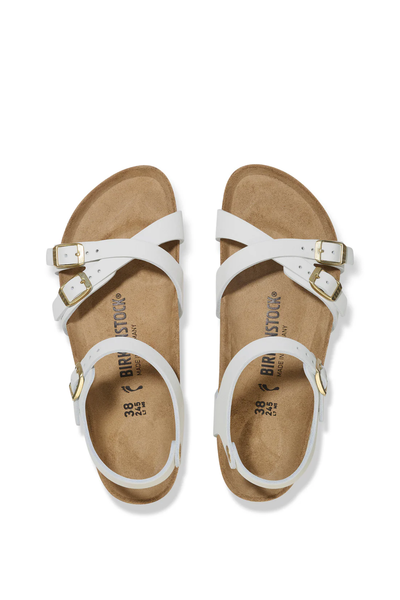 Kumba Antique White Nubuck Leather Narrow