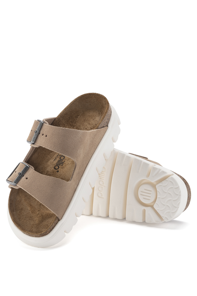 Birkenstock Arizona Chunky Warm Sand Suede Leather Narrow