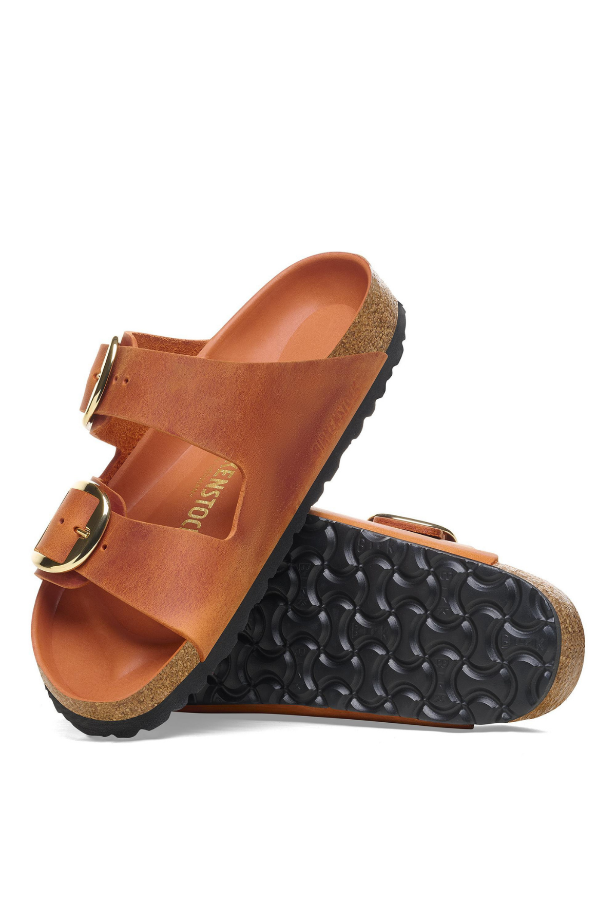 Arizona Big Buckle Burnt Orange Oiled Leather Regular