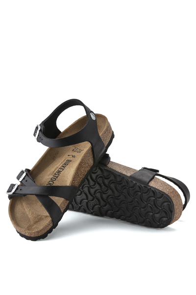 Kumba Black Oiled Leather Narrow