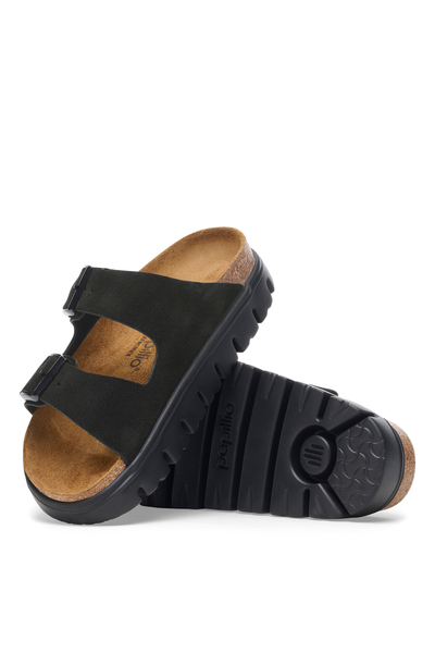 Birkenstock Arizona Chunky Black Suede Leather Narrow