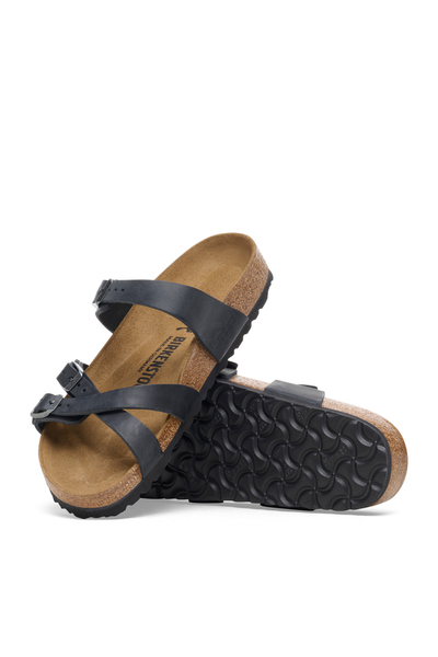 Franca Black Oiled Leather Narrow