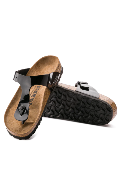 Gizeh Patent Black Birko-flor Narrow
