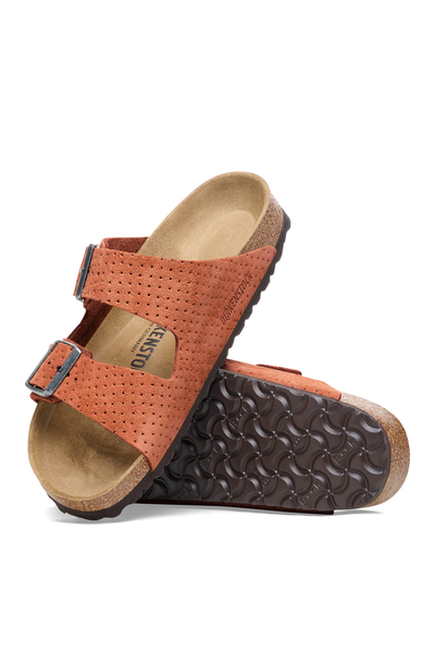 Arizona Burnt Orange Embossed Suede Leather Regular