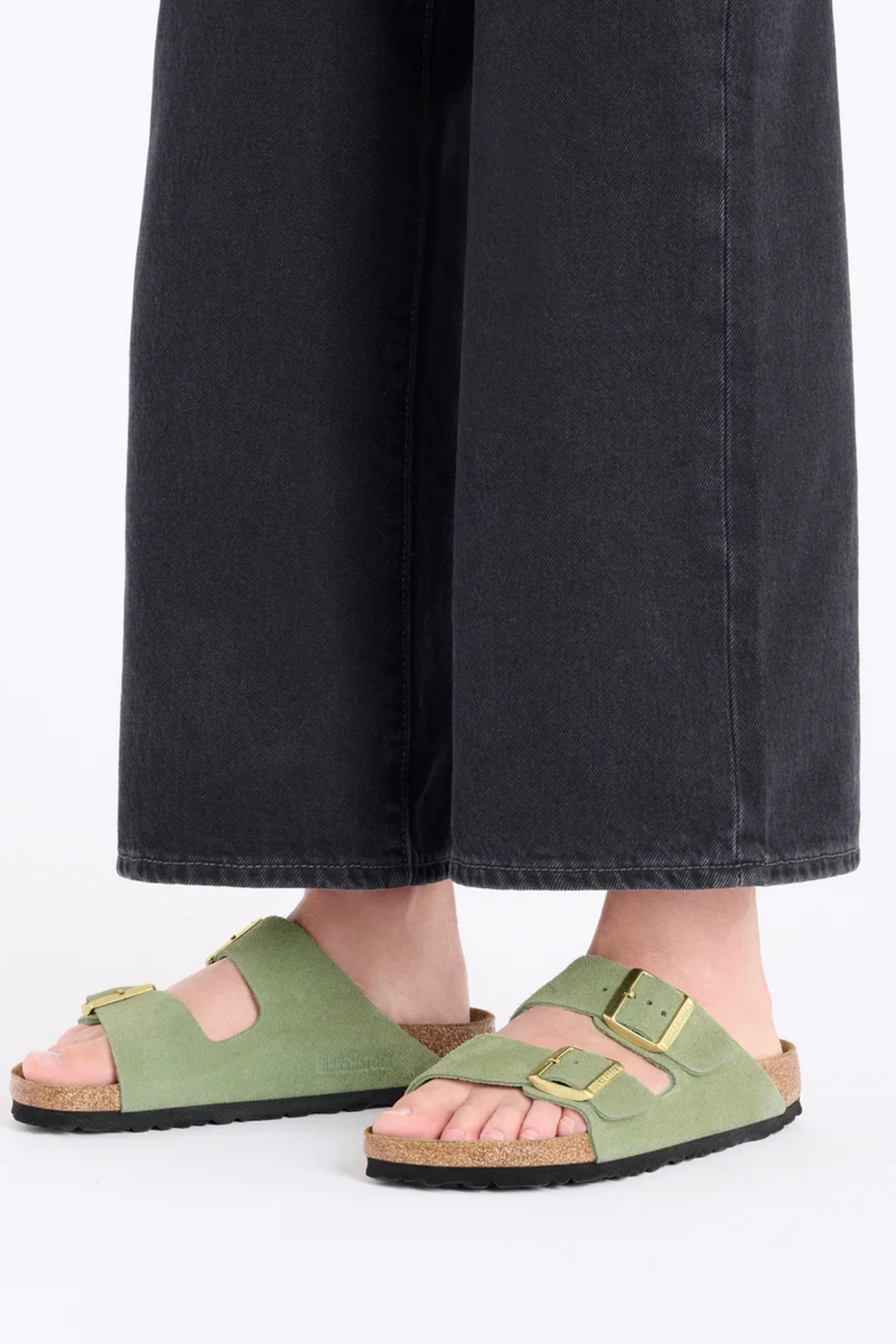 Arizona Sfb Green Tea Suede Leather Narrow