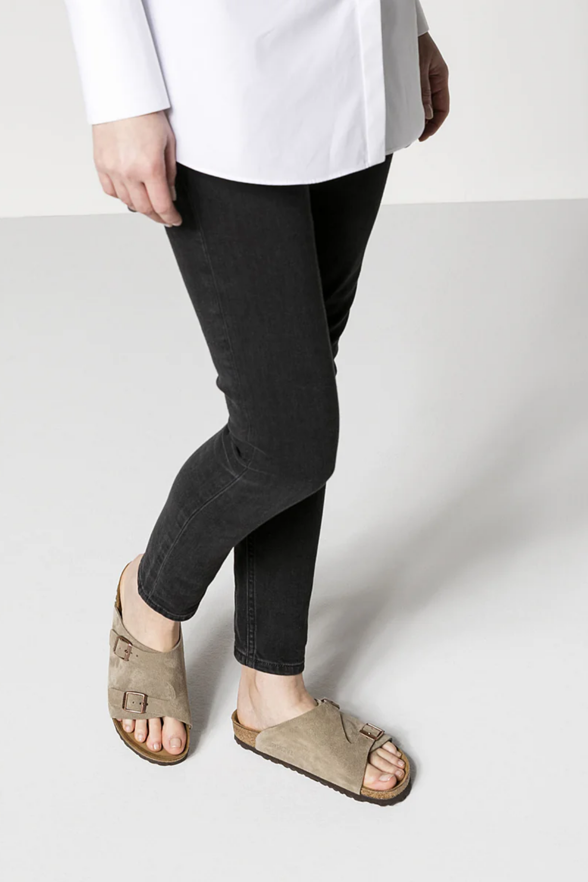Zurich Taupe Suede Leather Regular
