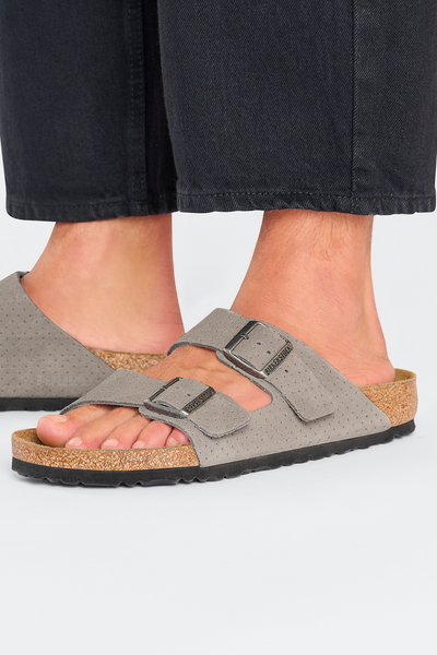 Arizona Stone Coin Embossed Suede Leather Regular