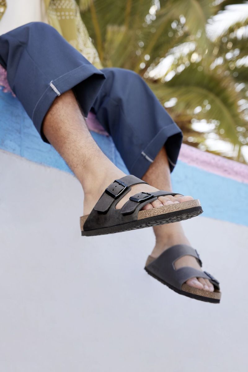 Arizona Soft Footbed Iron Grey Oiled Leather