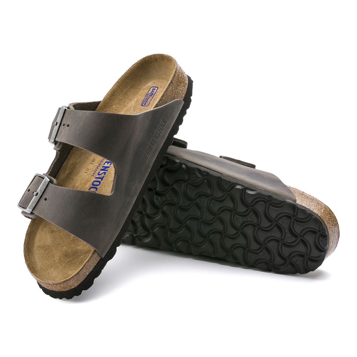 Arizona Soft Footbed Iron Grey Oiled Leather