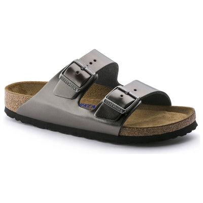 Birkenstock Arizona Women's Soft Footbed in Metallic Anthracite