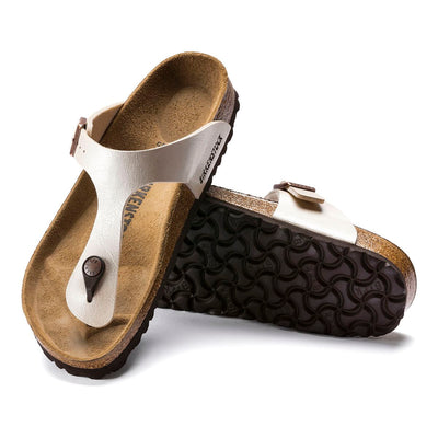 Birkenstock Gizeh Birko-Flor in Pearl White