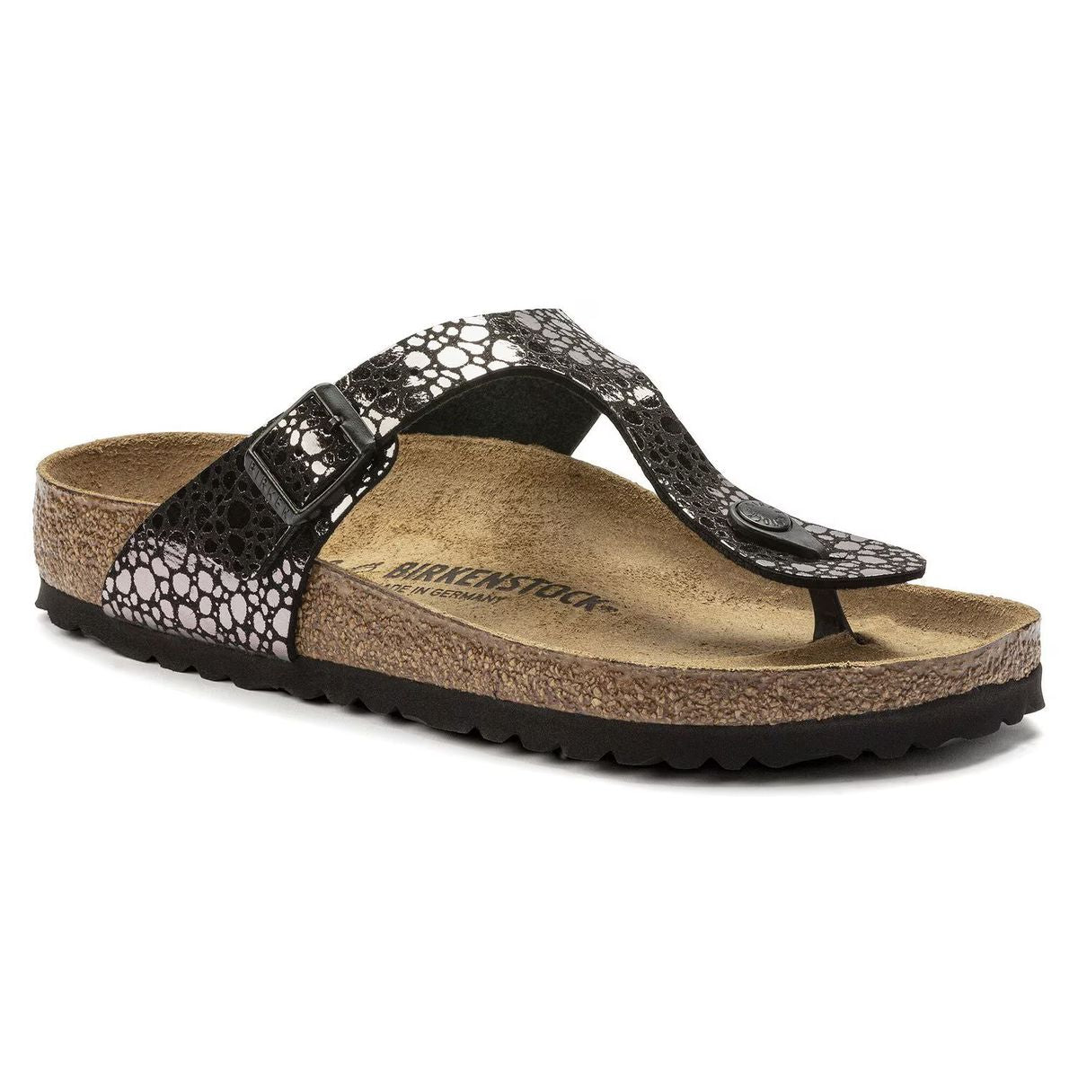 Birkenstock Gizeh Birko-Flor in Metallic Black