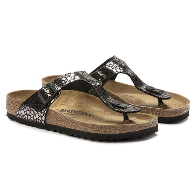 Birkenstock Gizeh Birko-Flor in Metallic Black