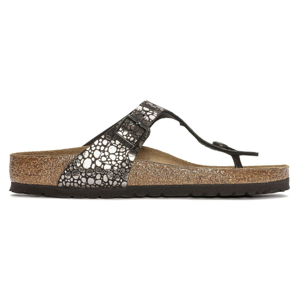 Birkenstock Gizeh Birko-Flor in Metallic Black
