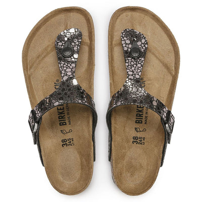 Birkenstock Gizeh Birko-Flor in Metallic Black