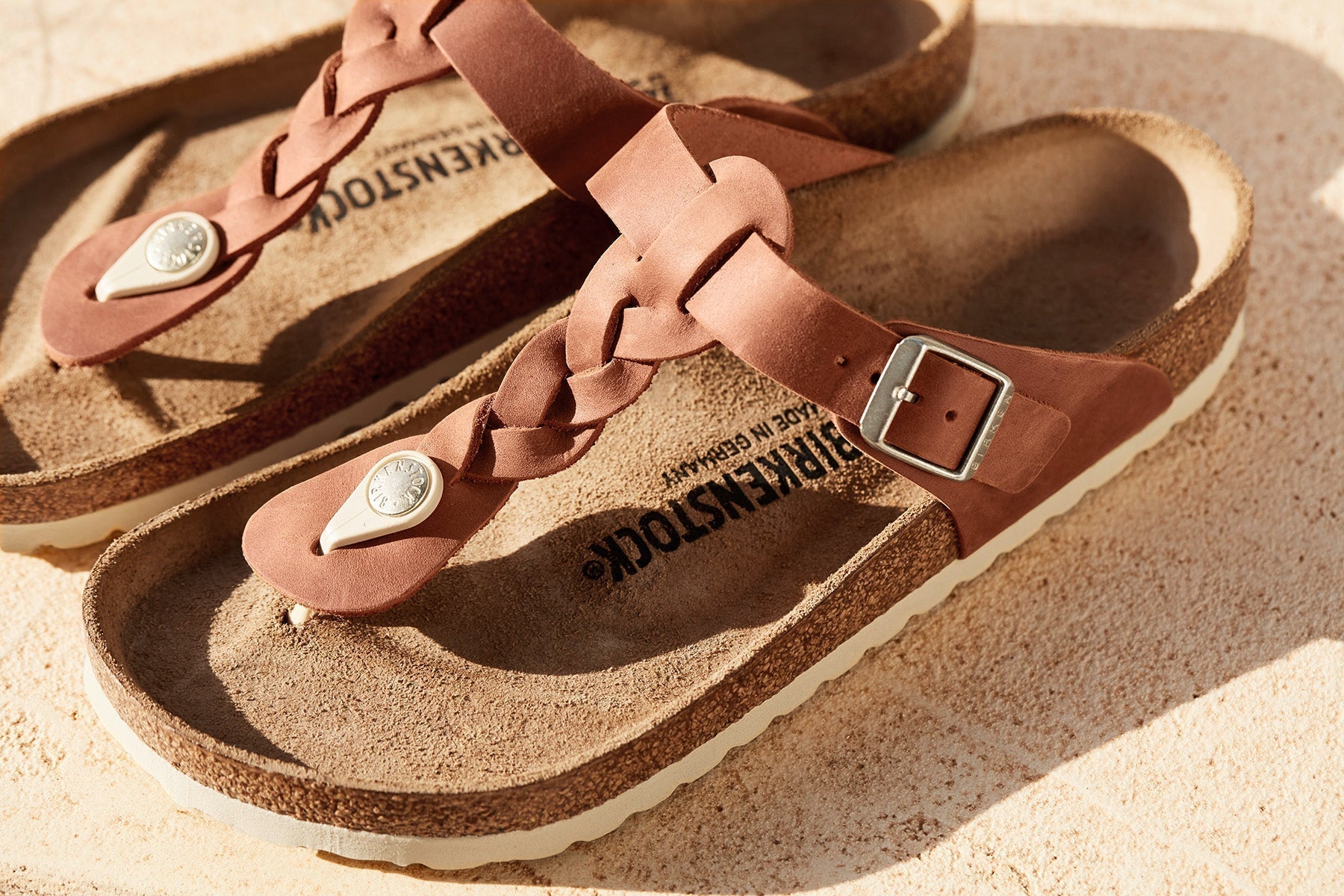Gizeh Braided Oiled Leather in Cognac
