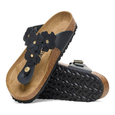 Gizeh flower in Black Leather