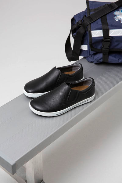Birkenstock QO400 Slip on Unisex Work Sneaker in Black